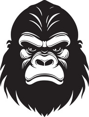 Gorilla head logo icon, gorilla face vector Illustration, on a isolated background, SVG - obrazy, fototapety, plakaty