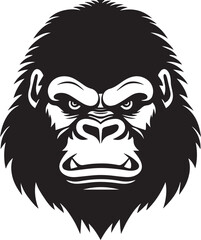 Gorilla head logo icon, gorilla face vector Illustration, on a isolated background, SVG