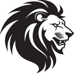 Obraz premium Lion head logo icon, lion face vector Illustration, on a isolated background, SVG