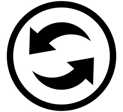 refresh arrow icon in png format. recycle, refresh, reload sign.