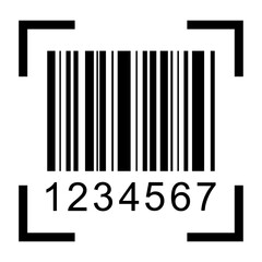 Barcode vector icon. Bar code for web flat design. Isolated illustration