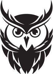 Owl head logo icon, Owl face vector Illustration, on a isolated background, SVG	
