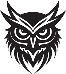 Owl head logo icon, Owl face vector Illustration, on a isolated background, SVG	