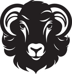 Sheep head logo icon, sheep  face vector Illustration, on a isolated background, SVG	