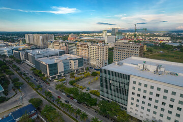 Obraz premium Iloilo City, Philippines - Aerial of Iloilo Business Park, a modern township forming part of the city's new CBD.