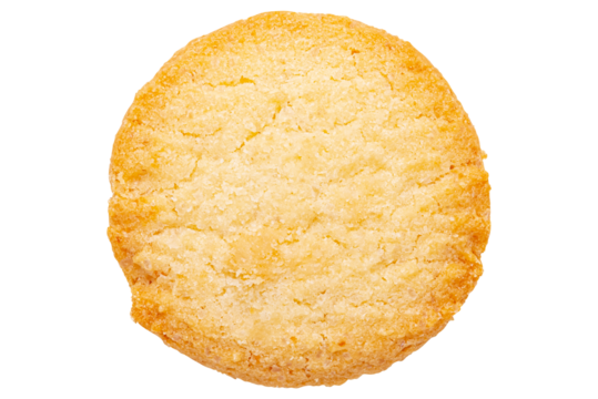Cutout butter cookie or biscuit.