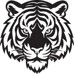 Tiger head logo icon, tiger  face vector Illustration, on a isolated background, SVG	