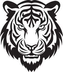 Fototapeta premium Tiger head logo icon, tiger face vector Illustration, on a isolated background, SVG 