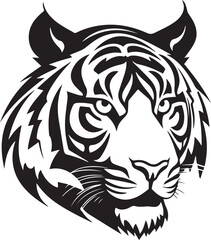 Tiger head logo icon, tiger  face vector Illustration, on a isolated background, SVG	