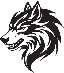 Wolf head logo icon, wolf  face vector Illustration, on a isolated background, SVG	