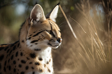 Serval, also known as Tierboskat or Leptailurus serval, is a wild cat that exists in Africa