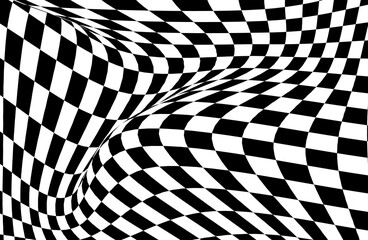 abstract checkerboard wave pattern background