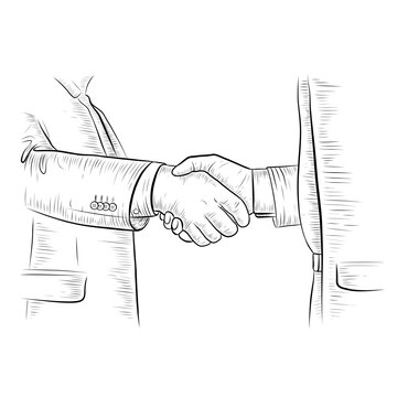 Handshake illustration hand shake illustrations agreement hi-res stock  photography and images - Alamy