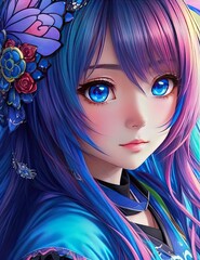 The most cutest Waifu | Cute Anime Girl | Gorgeous anime girl portrait | Generated by ai Generative