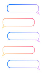 Speech bubbles frames. Vector chat bubbles. Illustration for instagram story