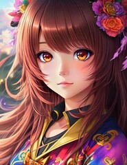 The most cutest Waifu | Cute Anime Girl | Gorgeous anime girl portrait | Generated by ai Generative