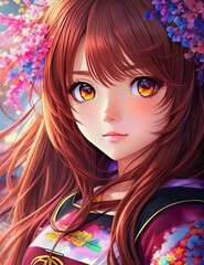 The most cutest Waifu | Cute Anime Girl | Gorgeous anime girl portrait | Generated by ai Generative