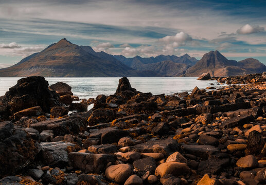 Elgol (Scottish Gaelic: Ealaghol) is a village on the shores of Loch Scavaig towards the end of the Strathaird peninsula in the Isle of Skye, in the Scottish Highlands.