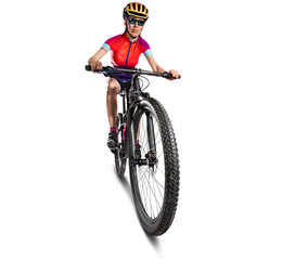 Athlete cyclists in silhouettes on transparent background. - 600146002