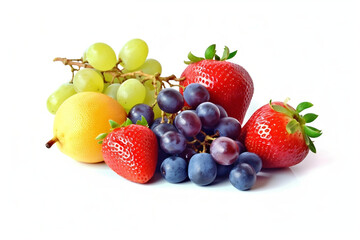 Fototapeta na wymiar fruits on a white background
