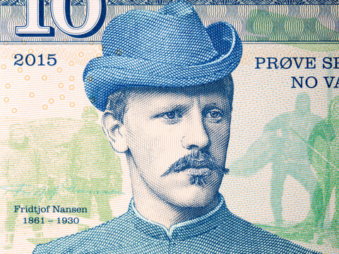 Fridtjof Nansen a portrait from money