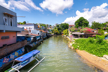 Fototapeta premium views of labuan bajo harbour, indonesia