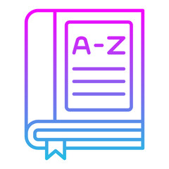 From A to Z Line Gradient Icon