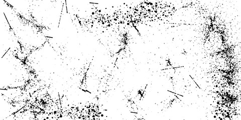 Grunge texture, spots, splashes, dots, veins, vector monochrome background. Old, shabby texture. Vector black background