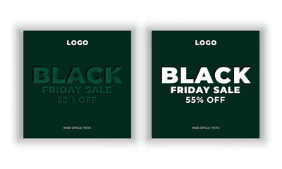 Black friday social media instagram post banner template