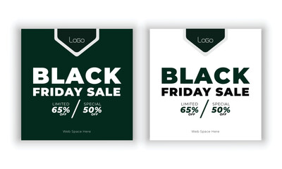 Black friday social media instagram post banner template