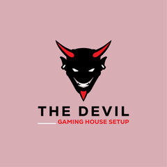 the devil gaming logo, funny logo, versatile and business logo design.