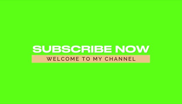 green screen subscribe vedio icon