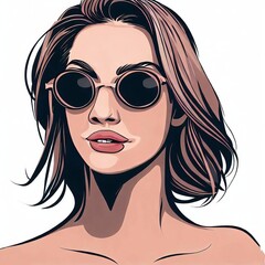 A portrait of a woman wearing sunglasses that conveys a sense of expression