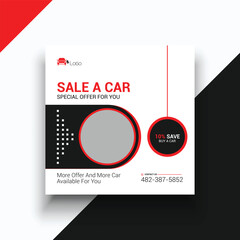 Car sale rental business social media instagram post banner template