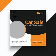 Car sale rental business social media instagram post banner template