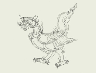 illustration of a rooster pencil drawing for card decoration illustration