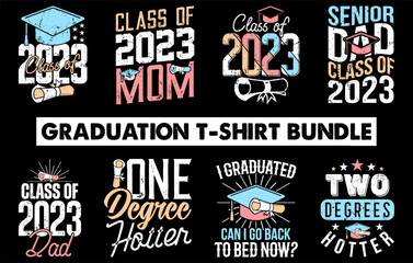 Graduation T Shirt bundle, Funny graduation quote set, Graduation Class of 2023, Fuuny graduate tshirt set