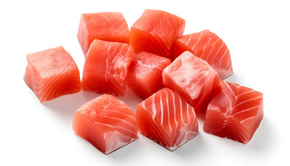 Savor the rich, buttery flavor and velvety texture of our Wild Sockeye Salmon Steak Cubes - a gourmet delight that's simply irresistible!