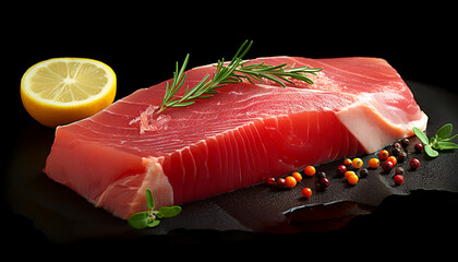 Enjoy the Delicate Flavors of Yellowfin Tuna Steak Cut from the Belly