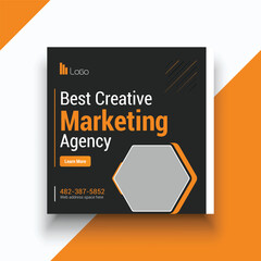 Obraz premium Digital marketing agency social media instagram post web banner template