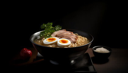 Get ready for a flavor explosion with Miso Ramen - a deliciously rich and savory noodle dish that's perfect for any occasion.