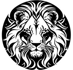 lion head vector lion head illustration lion head Silhouette lion face Mascot logo black
