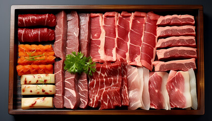 Indulge in the luxurious taste of Premium Shabu Set WAGYU BEEF - a high-end Japanese hot pot experience that's perfect for any special occasion. Made from succulent slices of Wagyu beef