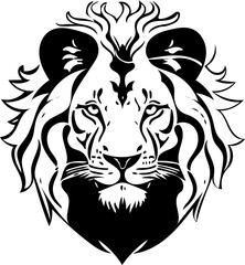 Fototapeta premium lion head mascot, lion head tattoo, lion head vector, lion svg, black and white