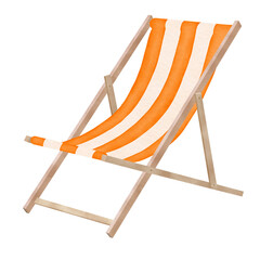 orange striped beach chair