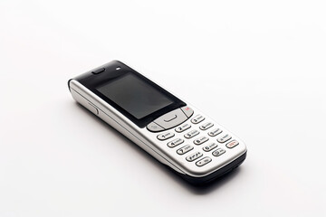 mobile phone isolated on white. Generative AI