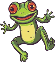 Fotobehang Cute Cartoon Frog Vector Illustration © Mateusz