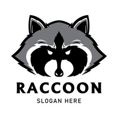 Raccoons head sport logo.