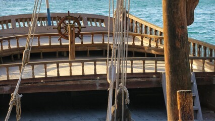 A traditional dhow boat