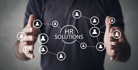 Concept of HR Solutions. Human Resources. Business